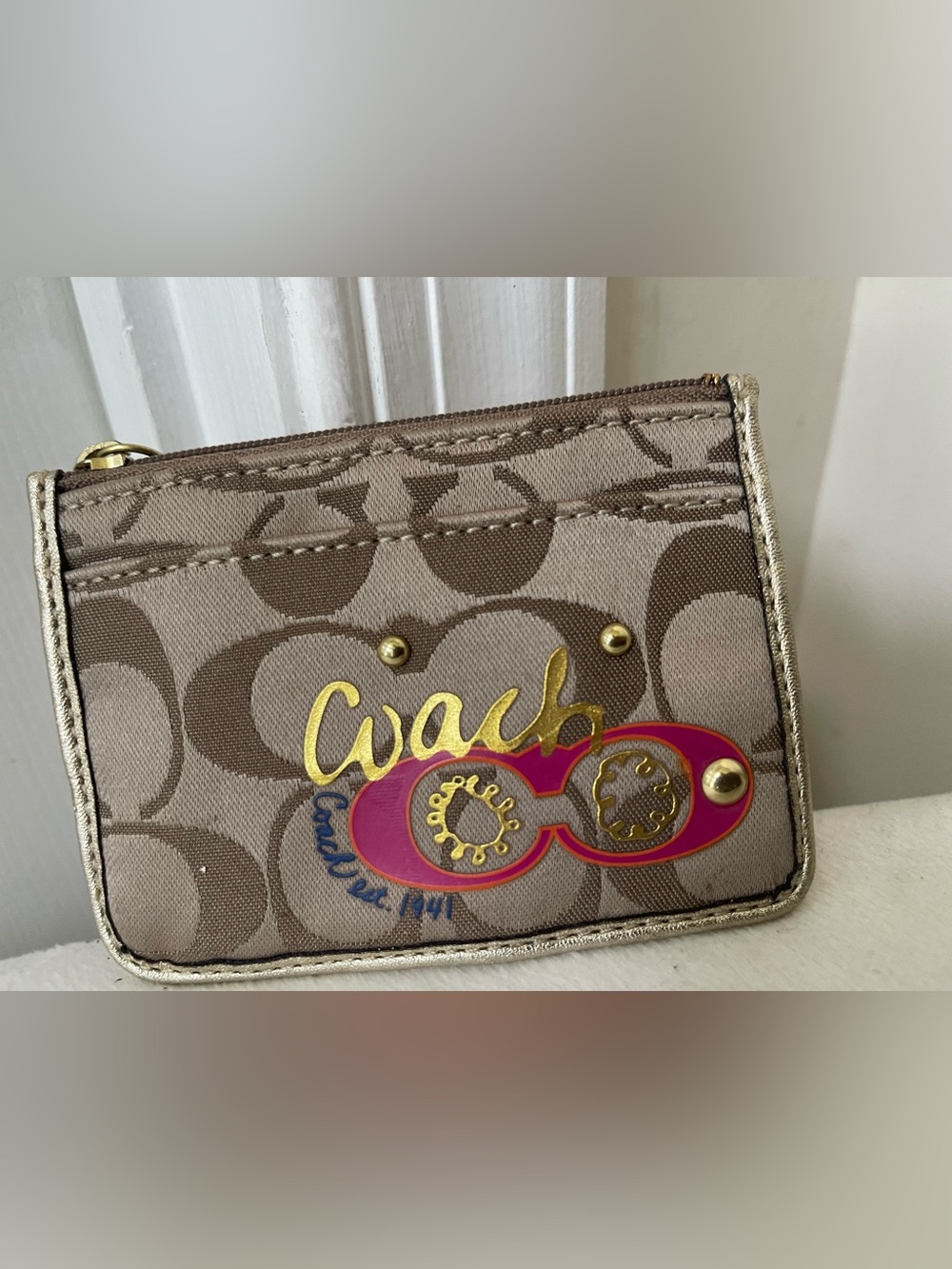 Coach Signature Canvas cardholder - Picture 7 of 9
